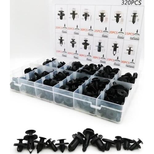 Clips Fasteners Sealing Strip Car Door Bumper Fender Liner Mixed 320 Pcs Fixed