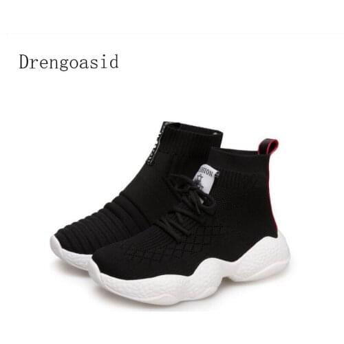 2019 New Spring And Autumn Breathable Elastic High-top Knit Boots Wild High help Socks Boots Women Fashion Boots