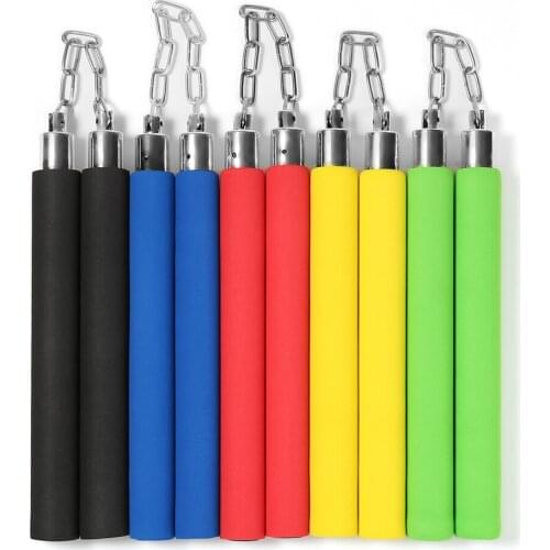 2 Pcs Foam Nunchucks Martial Arts Products Sponge Two-section Stick for Kids Beginner Training not Hurt Yourself THANKSLEE