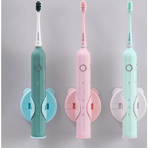 3Pcs Electric Toothbrush Gravity Bracket Adhesive Wall Mounted Toothbrush Cover Electric Wall Bracket for Bathroom and Kitchen
