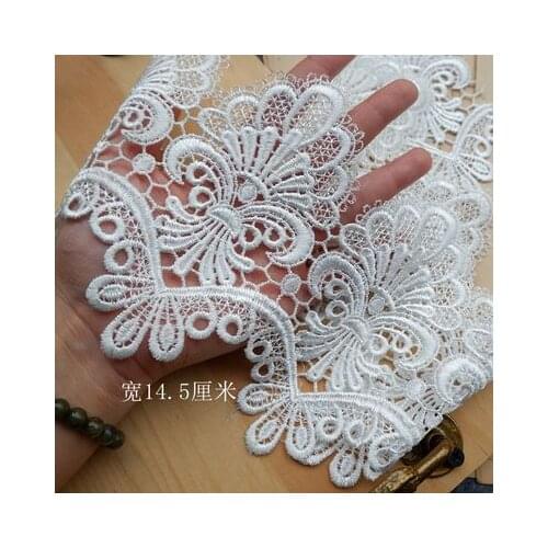 3Yard/Lot High Quality Polyester Retro French Water Soluble Lace Trim DIY Wedding Dress Clothes Curtain Fabric Accessories