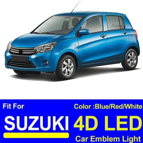 4D LED Light Emblem Covers Auto Decoration Rear Trunk Badge Logo Lamp Shine Light For SWIFT Alto Jimny Car Styling