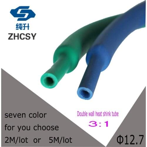 5M/Lot 12.7mm Heat Shrink Tube 3:1 ratio Dual Wall Tubing Adhesive Lined with Glue Wrap Wire Cable kit in cable sleeves
