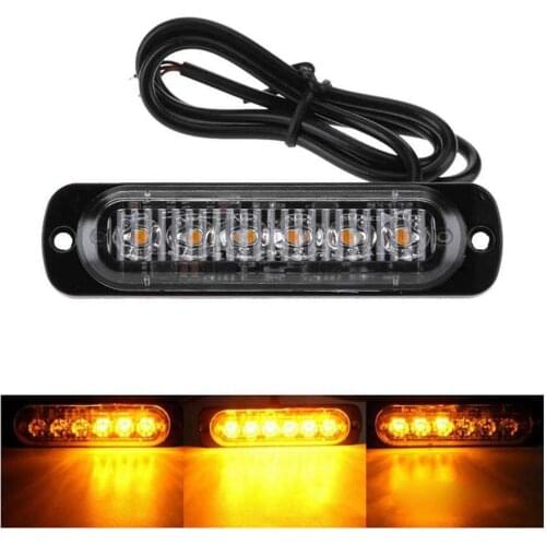 6 LED Auto Strobe Warning Light Wireless Remote Car Truck Light Flashing Firemen Lights Warning Side Marker Blinking LED Lamp