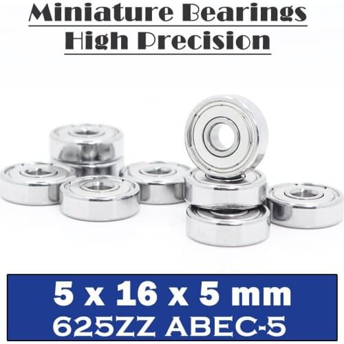 625ZZ Bearing 5*16*5 mm ABEC-5 ( 10 PCS ) Miniature 625Z Ball Bearings 625 ZZ For VORON Mobius 2/3 3D Printer Makefr Rs CNC32