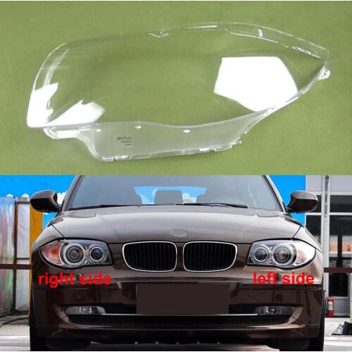 For BMW E82/E87 2005 2006 2007 2008 2009 Lampshade Lamp Shade Front Headlight Cover Shell Transparent Headlamp Cover Lens
