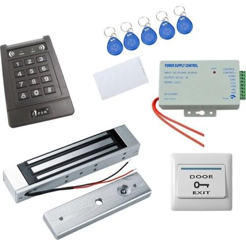 Standalone DIY Access Control System Kit Home Office Bank School Door Entry System W/Electric Lock DC12V 3A Power Supply