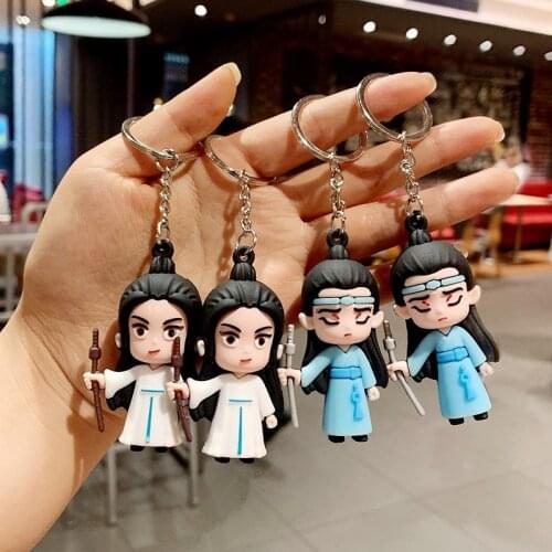 The Untamed Chen Qing Ling Mo Dao Zu Shi Xiao Zhan Wang Yi Bo Figure Cute Keychain Key Chain Key Ring