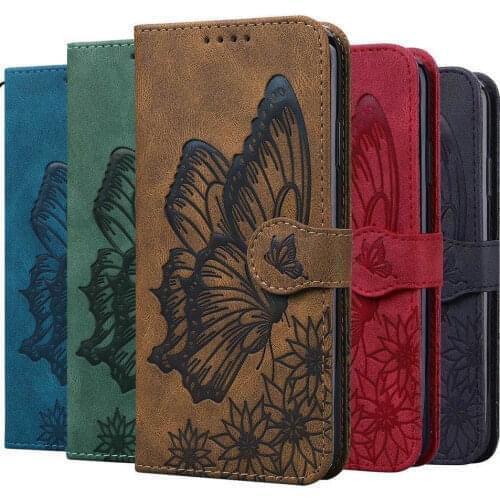 Case For OnePlus Nord N200 5G Retro Butterfly Leather PU Shockproof Flip Wallet Book Soft Cover For OnePlus Nord CE 5G Funda Bag