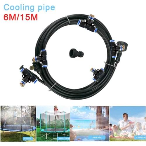 6/12M Childrens Trampoline Sprinkler Durable Safe Multifunctional Water Cooling Pipe Toy for Outdoor Garden Yard Park