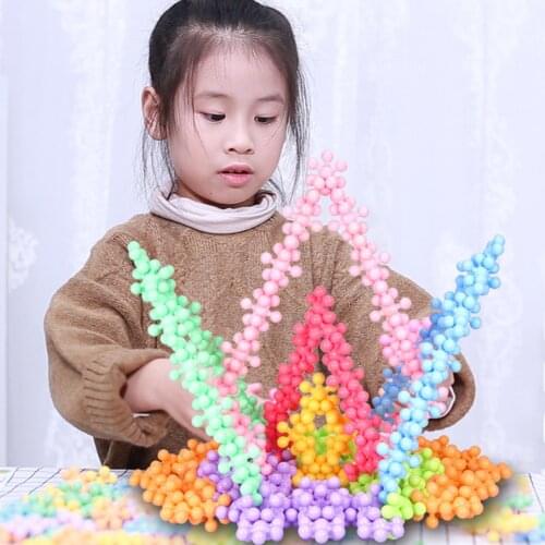 DIY Plum Building Blocks Creative Assembly Construction Model Kindergarten Desktop Puzzle Toys Montessori Toys Teaching Aids#38