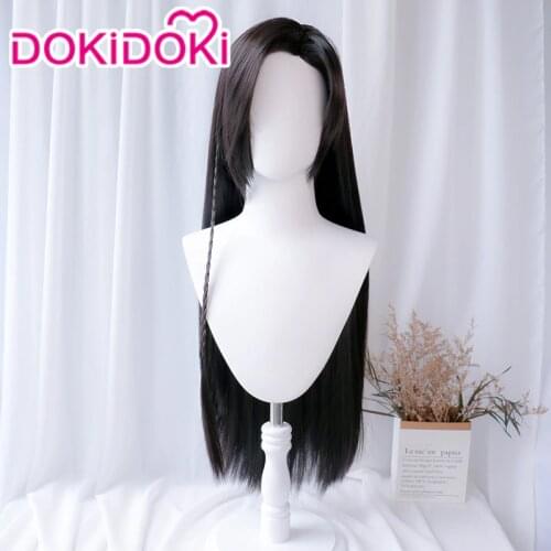 DokiDoki Manga Tian Guan Ci Fu Cosplay Hua Cheng Wig Men Ancientry Universal Heaven Officials Bless Cosplay Black Wig Anime Wig
