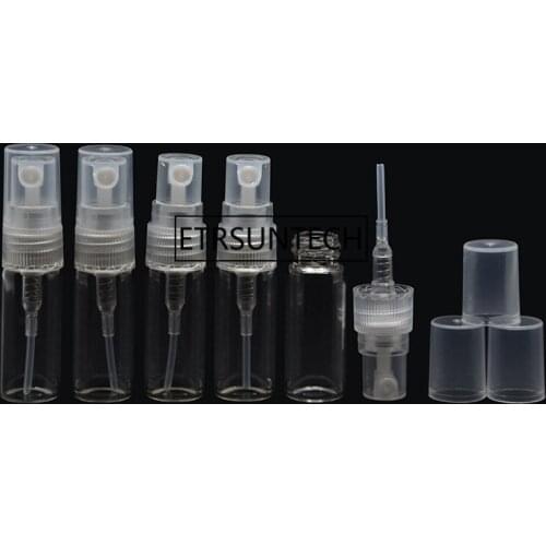 2ml 3ml 5ml 10ml Mini Sample Perfume Glass Bottle Travel Empty Spray Atomizer Bottles Cosmetic Packaging Container F1661