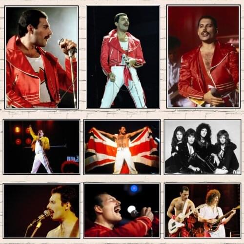 Queen posters decoration white photographic paper hd printed film "Bohemian Rhapsody" posters Bar Cafe Home Decor Painting 2004