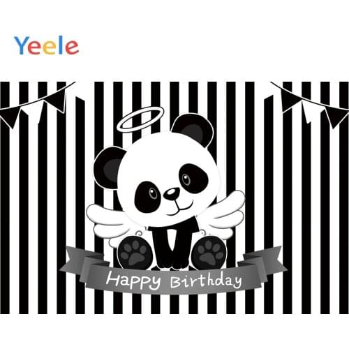 Panda Balloons Party Birthday Baby Shower Decor Photophone Photo Backdrops Customized Photographic Backgrounds For Photo Studio