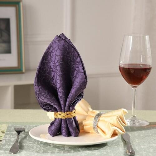 12PCS/metal wire woven towel ring table top decorations are used for various festive gatherings and western food occasions