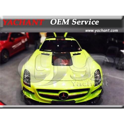 Carbon Fiber YC Design BS Bodykit Bumper Hood Skirts Rear Aero Wing Front Fender Muffler Tips Fit For R197 SLS-Class