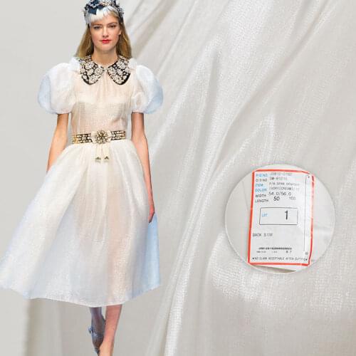 Red Raspberry Italy White Elastic Organdy Fabrics Garment Materials Fashion Designer Fabric Sewing Cloth Tailor Freeshipping