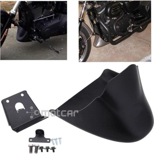Matt Black Universal Motorcycle Chin Fairing Engine Bottom Mudguard Front Spoiler Fender Cover For Harley Sportster XL883 1200