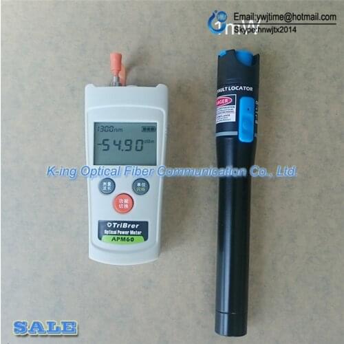 Mini 2 In 1 FTTH Fiber Optic Tool Kit Fiber Optical Power Meter -70+10dBm and 5km 1mW Visual Fault Locator Fiber optic test pen
