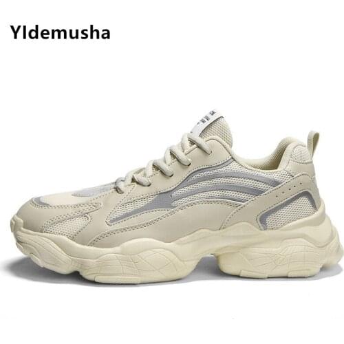 Spring Autumn Mens Sneakers 2021 New Fashion Breathable Men Chunky Shoes Trainers Street Style Male Footwear Casual Walking