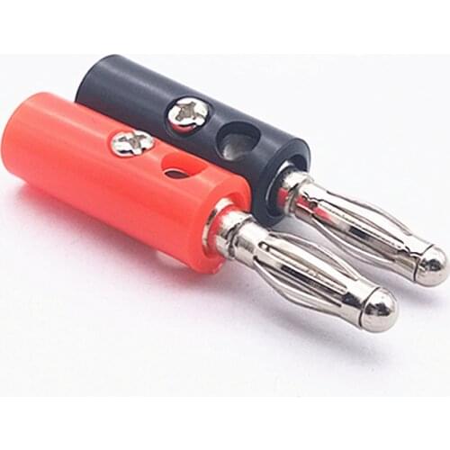 Nickel Plated 4mm Bannana Plug Connector Lantern Head Audio Speaker Cable Wire Test Plug Connector Adapter