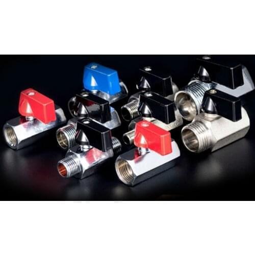 New Brand Multi Purpose Mini Brass Ball Valve 1/2 1/4" 1/8" Male To Female Air Compressor Control Valves for Oil Water