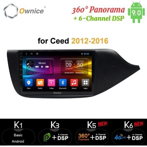 Ownice 8 Core Android 9.0 Car 2Din Radio DVD player carplay 4G 64G 360 camera DSP 4G SPDIF GPS Navi 9" for Kia Ceed 2013-2015