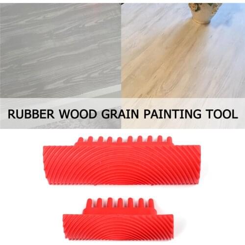 Rubber Imitation Wood Grain Paint Roller Brush Wall Painting Sets Wall Texture Art Painting Graining Painting Tool with Handle