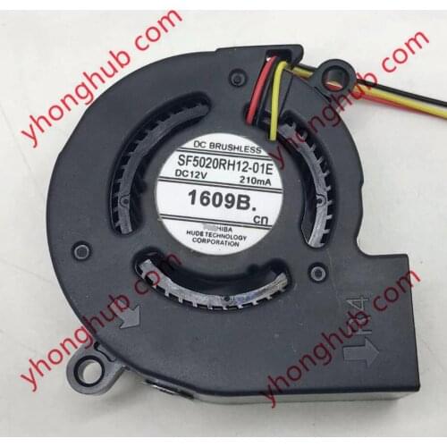 SF5020RH12-01E DC 12V 210mA 3-wire Server Blower Fan