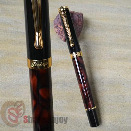 ROLLER BALL PEN JINHAO 500 WINE MARBLE AND GOLDEN
