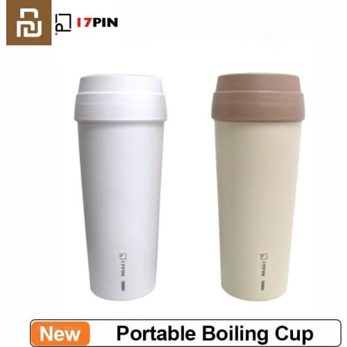 Youpin 17Pin Portable Boiling Cup 304 Stainless Steel Liner Power Failure Protection 400ML Electric Hot Water Cup Water Kettle