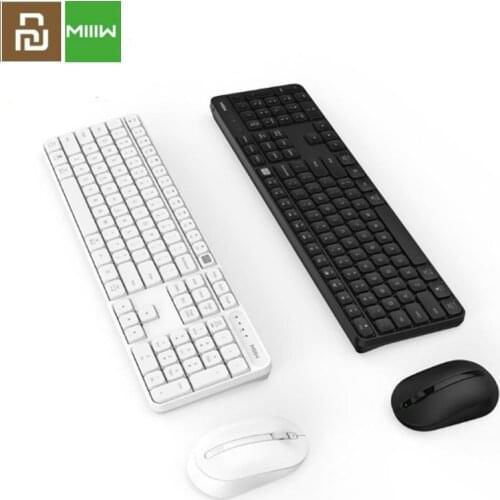 Youpin MIIIW RF 2.4GHz Wireless Office Keyboard Mouse Set 104 Keys Waterproof Portable USB Keyboard For Windows PC Mac
