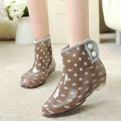 Jelly rainboots women rain boots new fashion rubber water shoes snow shoes low woman garden shoes 140430-29