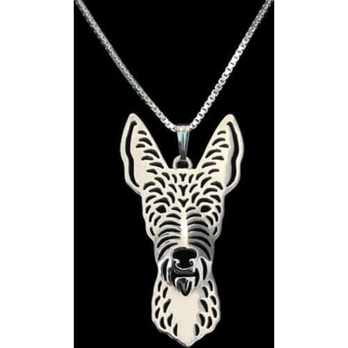 Unique Romantic Gold Silver Color Wire-Haired Ibizan Hound Pendant Necklace Hunger Games Necklace Women Best Friend Choker