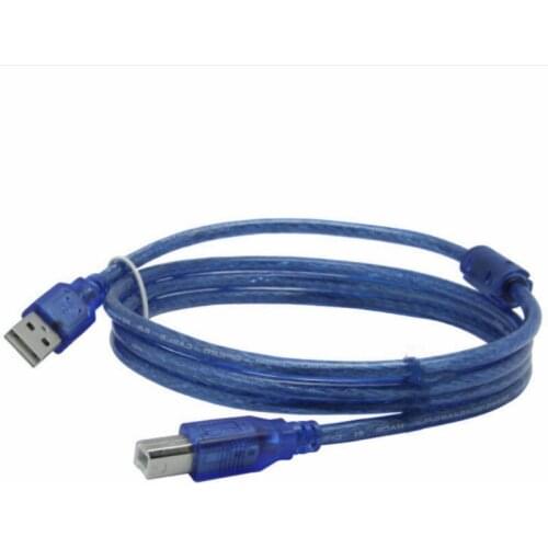 0.3m 1m 3m USB 2.0 Print Line Transparent Blue Data line High Speed Square Mouth usb For Fax Machine Scanner Printer