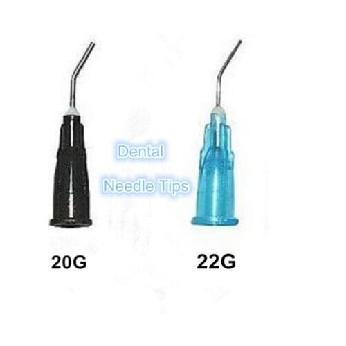 300pcs Dental Pre Bent Flow Needle Tips 22 Gauge SEALANT CEMENT light blue Free shipping