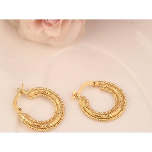Bangrui Ethiopian/Eritrea/Nigeria/Kenya /Ghana African girls earrings Gold hoop earrings jewelry For Women Wholesale gift