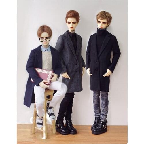BJD doll clothes for 1/3 BJD SD17 Uncle doll universal gray black bule color cloth grid coat colther doll accessories