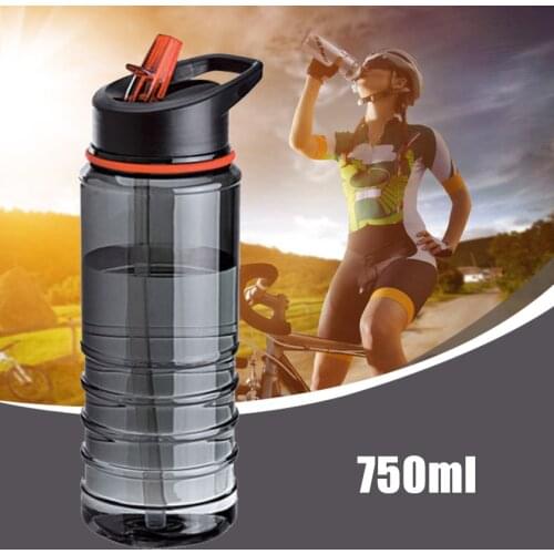 750ML Outdoor Water Bottle Flip Tritan Straw Drinks Water Bottle Bike Drink Bottle with Lid Hiking Camping Plastic water cup