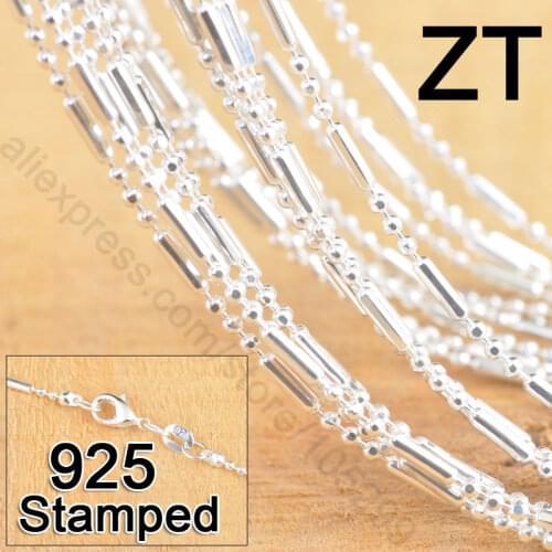 20Pcs Wholesale Lot 18" 925 Sterling Silver Jewelry Necklace Chains With Lobster Clasps For Pendant Gift