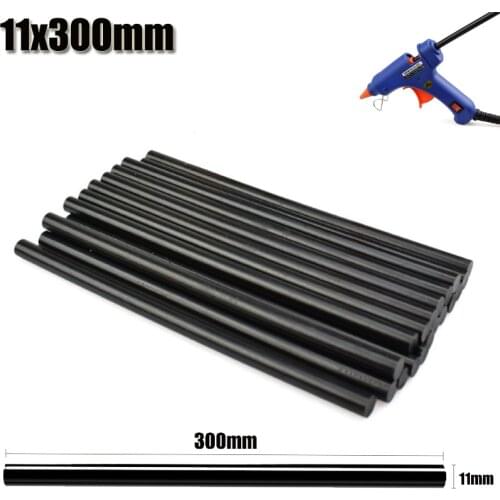 11mmx300mm Black Hot Melt Glue Sticks For Electric Glue Gun Craft Album Alloy Car Dent Paintless Removal Hand DIY Repair Tool