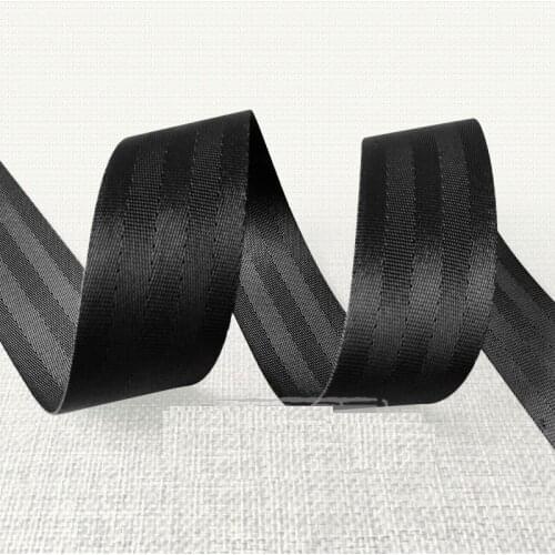 5M 38mm Black Strap Thicken Car Seat Stroller Safety Belt Roll Seat Belt Harness Backpack Belt Straps DIY Fastening Accessory