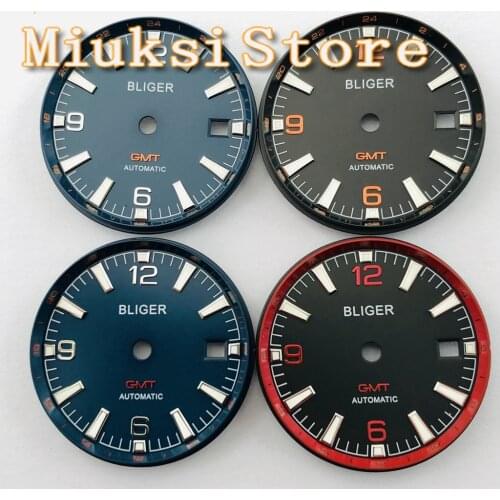 31mm Sterile Watch Dial Fit ETA2824 2836 Miyato 8215 8205 821A 82series DG2813 3804 GMT Automatic Movement with Date Window