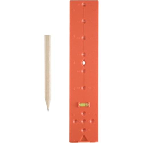 Lifting Door Labor-Saving Device Positioning Tool Woodworking Marking Ruler with Pencil Portable Hinge Base Locator N0PA