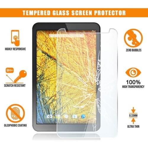 Screen Protector for HIPSTREET Electron 8" Tablet Tempered Glass 9H Premium Scratch Resistant Anti-fingerprint Film Cover