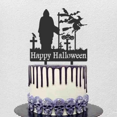 Customized Party Cake Topper 2021 Halloween Party Cake Topper Happy Halloween For Halloween Party Cake Decoration Topper