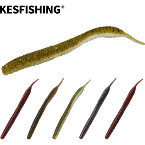 KESFISHING 2019 Fishing Lures Soft Worm Sexy Impact 14cm 5g 10pcs Soft Baits Wobbler Jerkbait Trout Pike Zander Sea Fishing