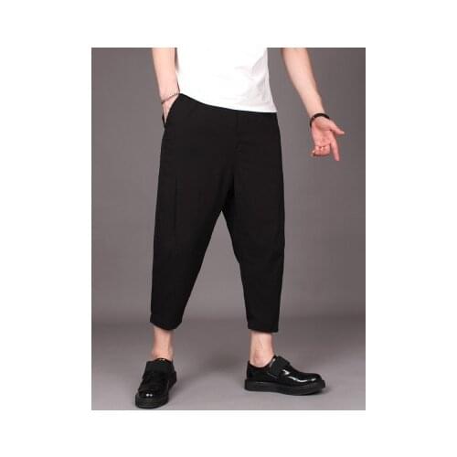 Cool Summer Icing thins, Harens loose, big-ass Crotch, Capri Pants, hairdressers hip, casual flying squirrel pants