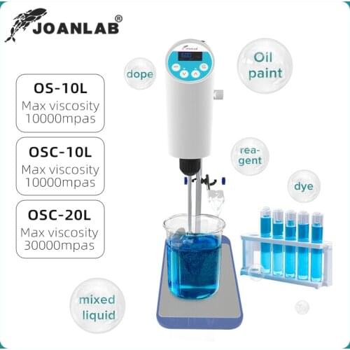 JOANLAB 110V To 220V Laboratory Stirrer Electric Stirrer Digital Display Lab Mixer Lab Equipment Max Stirring OSC-20L